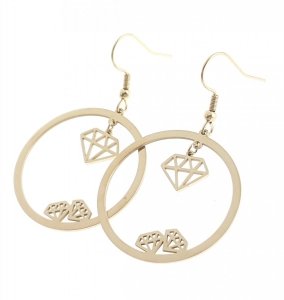 gold earrings made of stainless steel