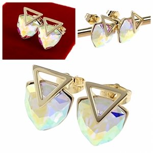 gold plated earrings with exclusive cubic zirconia