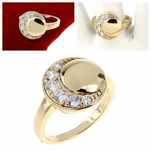 gold ring 18,60mm. gold-plated engagement xuping 