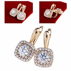 exclusive swarovski gold-plated earrings 