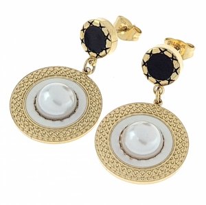 gold earrings made of stainless steel