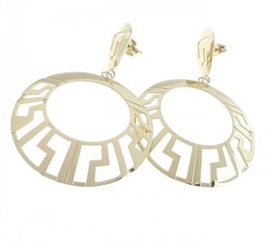 gold earrings made of stainless steel