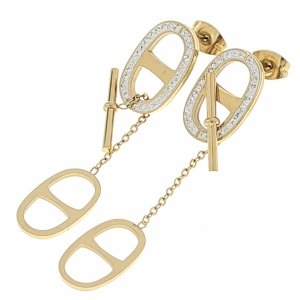 gold earrings made of stainless steel