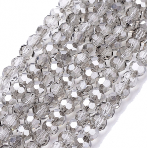 Glass beads faceted strands