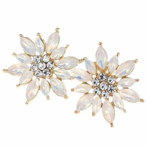 gold plated earrings with exclusive cubic zirconia