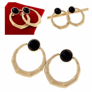 gold earrings made of stainless steel