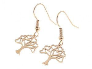 gold earrings made of stainless steel