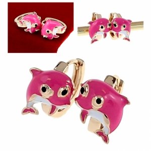 exclusive swarovski gold-plated earrings