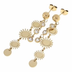 gold earrings made of stainless steel