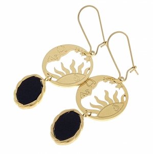 gold earrings made of stainless steel
