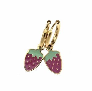 gold earrings made of stainless steel