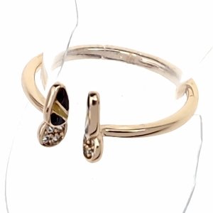 1229e Pierścionek złoty pozłacany 18k cyrkonie 