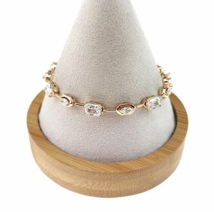 sz339 Bransoletka elegancka złota 17+2cm pozłacana 18k 