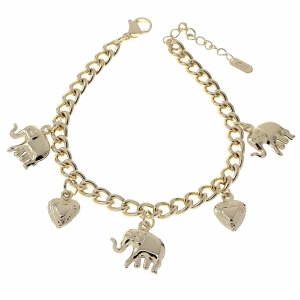 817 Bransoletka elegancka złota 17+3cm pozłacana 14k 