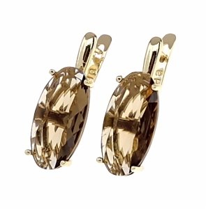 1039 Kolczyki złote pozłacane wiszące 14K 