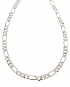 770c Srebrny łańcuszek 55cm 6mm pozłacany białym złotem Xuping