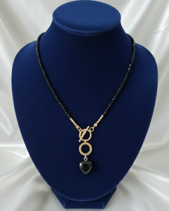 1940g Naszyjnik turmalin kamień naturalny 43cm stal chirurgiczna nierdzewna naszyjnik