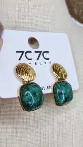 1940j Kolczyki złote wtyczki stal chirurgiczna 316L nierdzewna