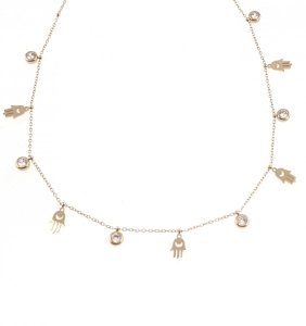 468 Złoty łańcuszek 43+5 naszyjnik stal chirurgiczna celebrytka możliwość skrócenia 