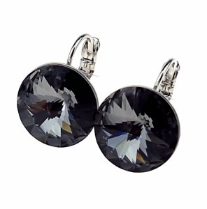 403 Kolczyki srebrne pozłacane białym złotem wiszące Xuping Austrian Crystal 