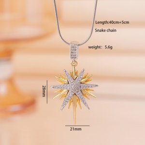 4377 Srebrny łańcuszek 40cm naszyjnik stal chirurgiczna nierdzewna róża wiatru 
