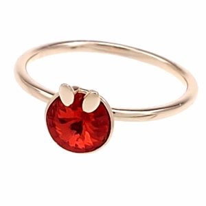 1586d Pierścionek złoty pozłacany 18k cyrkonie Austrian Crystal