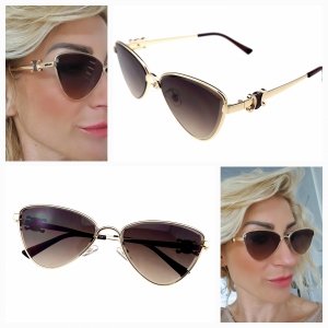 ok82 Damskie okulary przeciwsłoneczne muchy ozdobne UV400