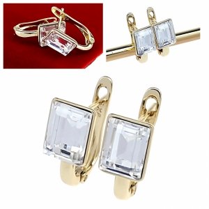 2839 Kolczyki złote pozłacane wiszące 14K Xuping