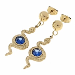 3831 Kolczyki złote stal chirurgiczna wiszące celebrytki