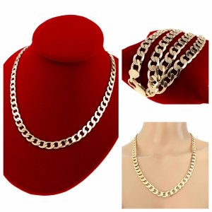 1038b Złoty łańcuszek 45cm naszyjnik pozłacany 14K 