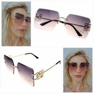 ok45 Damskie okulary przeciwsłoneczne muchy ozdobne UV400