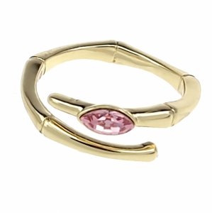 3721a Pierścionek złoty pozłacany 14k cyrkonie Austrian Crystal