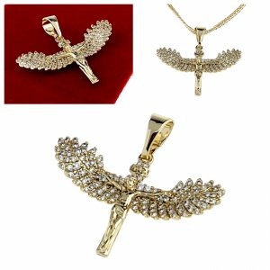 032m Złota zawieszka cyrkonie błyszcząca pozłacana 14k Xuping