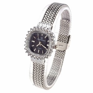 3250 Ekskluzywny damski srebrny zegarek błyszczący klasyk cyrkonie 