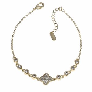 1414c Bransoletka elegancka złota 17+5cm pozłacana 14k 