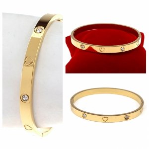 2073 Bransoletka złota 6cm stal chirurgiczna bangla 316L 