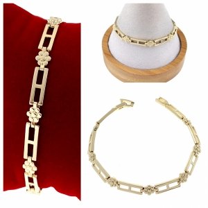 620c Bransoletka elegancka złota 19cm pozłacana 14k Xuping 