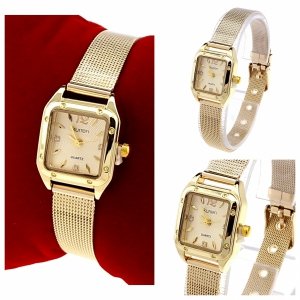 sz132 Zegarek damski złoty stal chirurgiczna Kurren elegancki klasyk