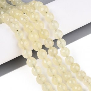3650 Jadeit kamień naturalny fasetowany 8mm pasmo 38cm 