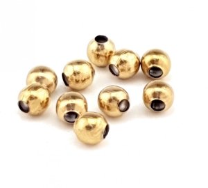 2560 Koraliki 200szt kulki ozdobne stal chirurgiczna złote 5x4,5mm 200sztuk 