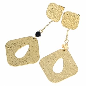 040 Kolczyki złote stal chirurgiczna nierdzewna celebrytki wiszące 