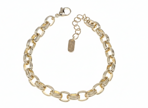 1372 Bransoletka elegancka złota 17+3cm pozłacana 14k