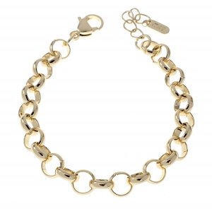 2284 Bransoletka elegancka złota 17+3cm pozłacana 14k 