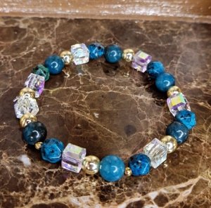 3720g Bransoletka naturalny kamień jadeit, jaspis na gumce jubilerskiej 