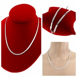 3850 Srebrny łańcuszek naszyjnik 45cm stal chirurgiczna 316L celebrytka żmijka 