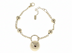 465b Bransoletka elegancka złota 17+3cm pozłacana 14k 