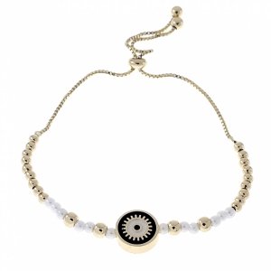 325e Bransoletka elegancka złota zaciągana pozłacana 14k 