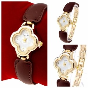 850a Ekskluzywny damski złoty zegarek Kurren klasyk koniczyna marokańska