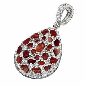 1925d Zawieszka pozłacana 14k koral kamień naturalny 1 sztuka