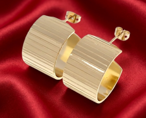 1537 Kolczyki złote pozłacane wiszące 14K cyrkonie 